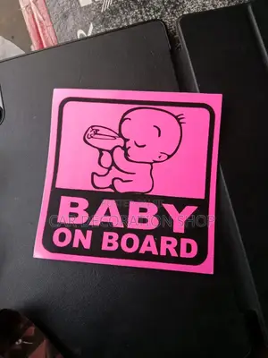 Pink Baby on Board Sticker