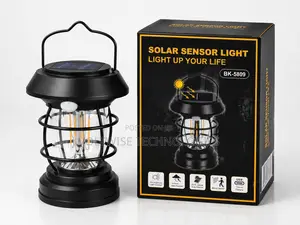 Portable Rechargeable Solar Camping Light With Motion Sensor Charging