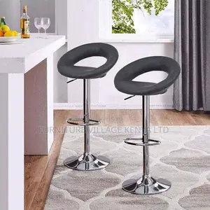 Adjustable Leather Barstool.
