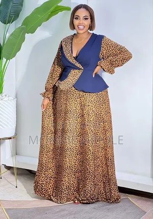 Curvewow Leopard Print Long Dress