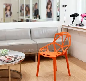 Dining Chair: Multipurpose Nordic Style Stackable Plastic Chair