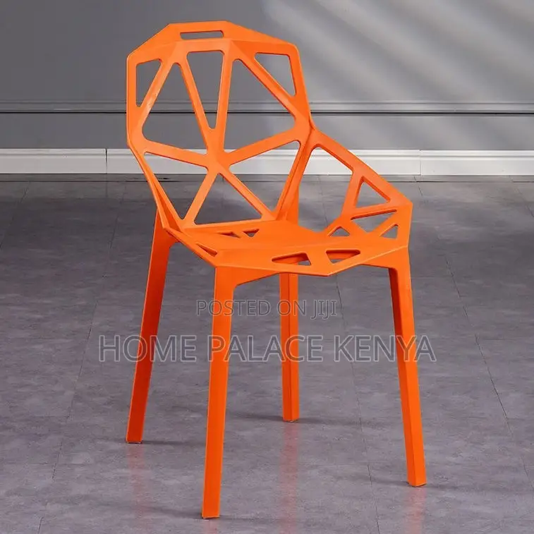 Dining Chair: Multipurpose Nordic Style Stackable Plastic Chair