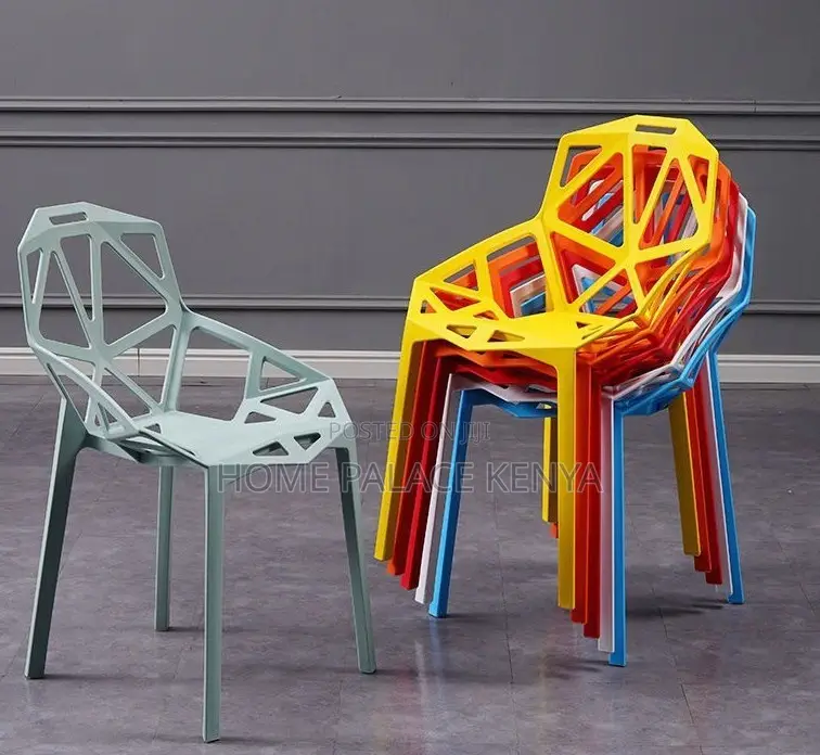 Dining Chair: Multipurpose Nordic Style Stackable Plastic Chair