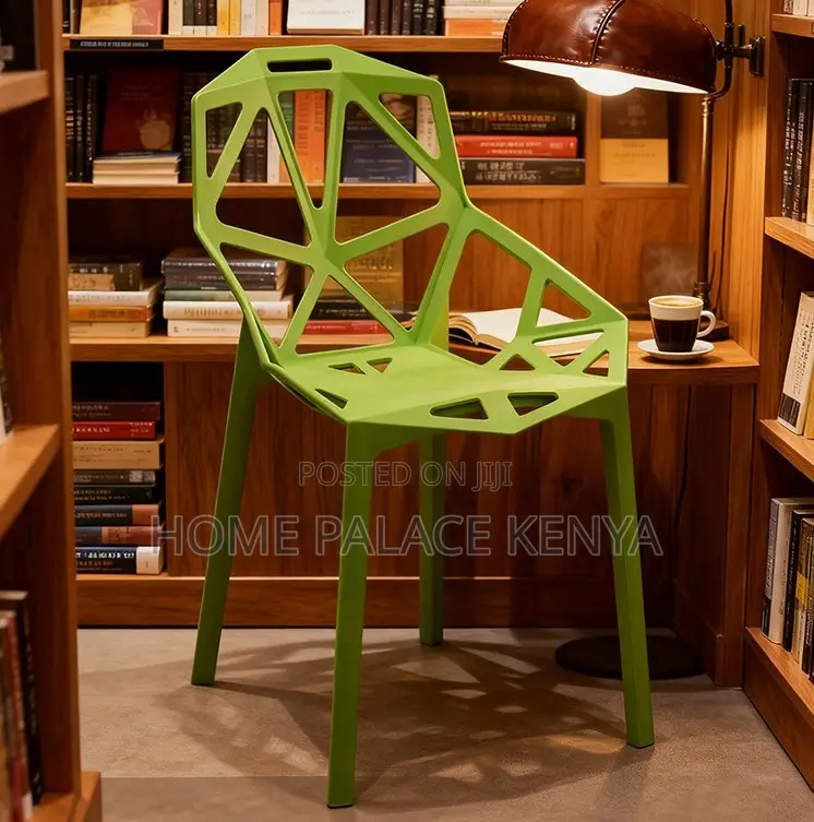 Dining Chair: Multipurpose Nordic Style Stackable Plastic Chair