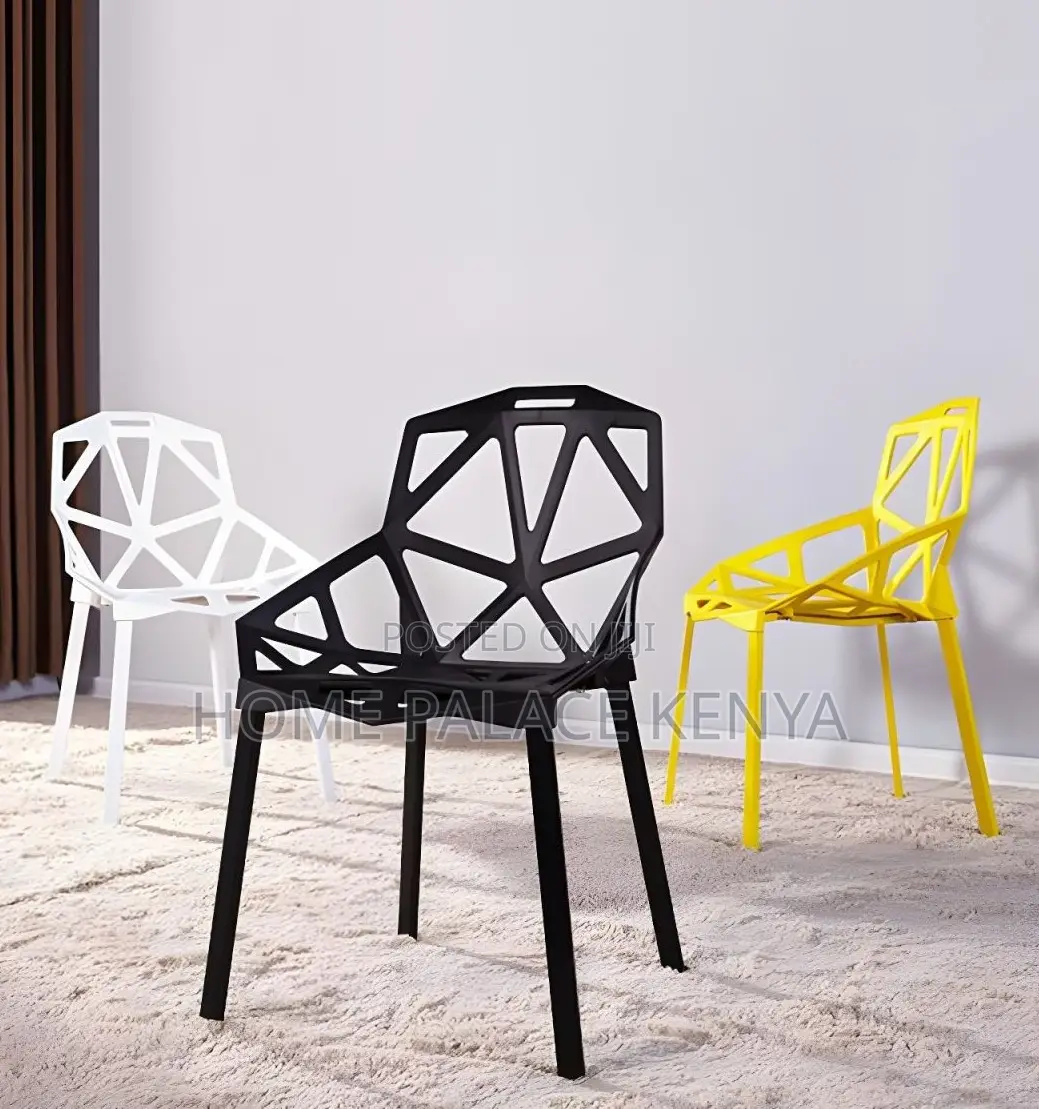Dining Chair: Multipurpose Nordic Style Stackable Plastic Chair