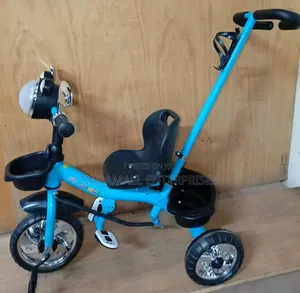 Kids Tricycle With Push Handle Parent Steering Control