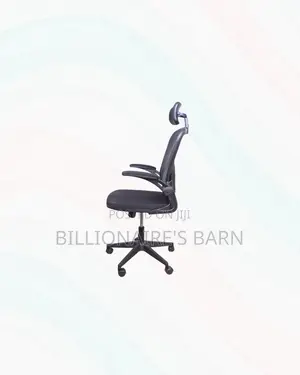 Modern Grey Ergonomic Office Chair Flip Up Arms Adjustable Headrest