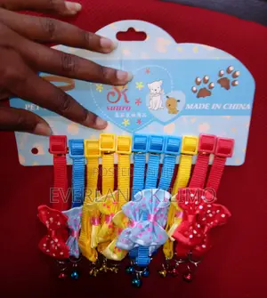 Adjustable Pet Collars With Bow Tie - Each