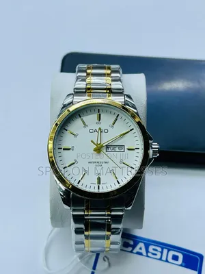 Casio Watches for Men. Stainless Steel. Luminous Hands. Date Window.