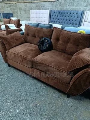 3seater Fiber Butterfly Dark Brown