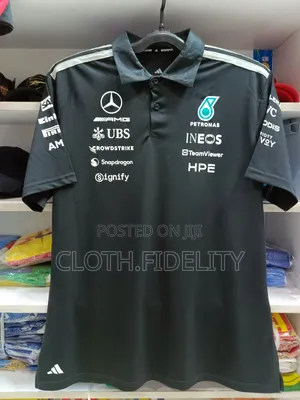 Mercedes F1 Petronas Black Polo Shirt 2026