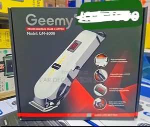 Gemei Professional Cordless Clippers With LCD Battery Display