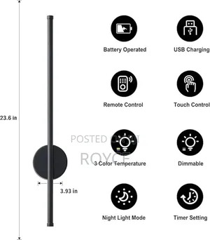Modern Wireless Led Wall Sconce With Remote Control