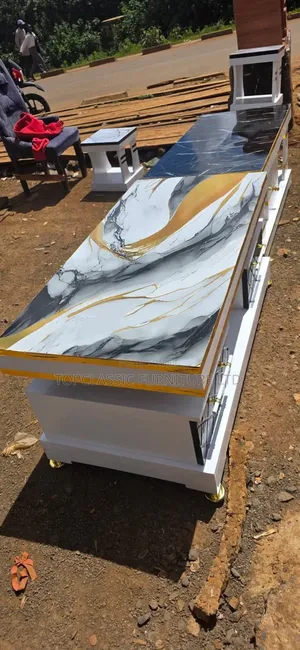 Coffee Table With Gold Lines