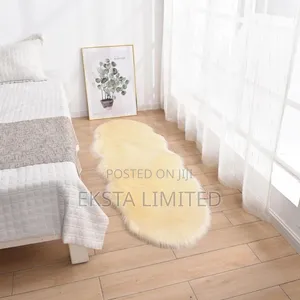 Fluffy Faux Fur Rugs Floor High Density Mat 60x90cm Grey