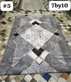 Modern Grey Themed Patterned Carpet