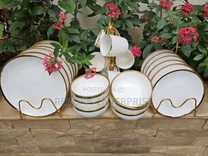 24 PCS Dinner Set Gold Line