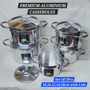 5pc Aluminium Cooking Pot 
Heavy Duty