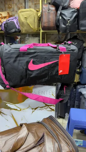 Nike Gym Bags Black With a Pink Tick