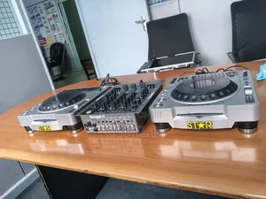 Pioneer CDJ Media Players With a Numark X9 3-Channel Mixer