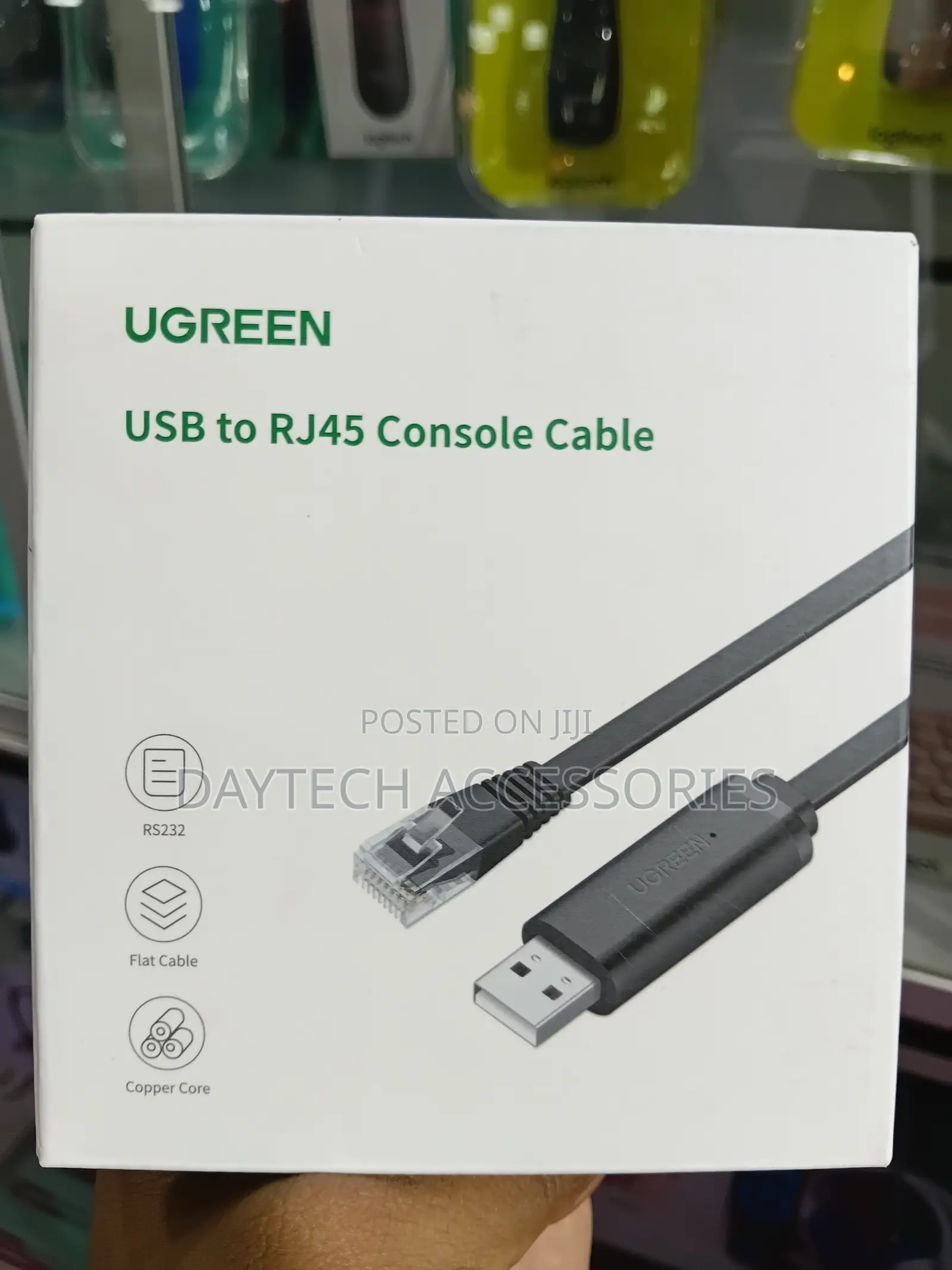 Ugreen Usb To Rj45 Console Cable (Model Cm204)1.5-meter Flat Cable.