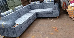 L Shape Color Gray 6seater 2 Gold Cup Holder