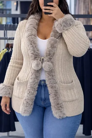 Ladies Plus Size Fitting Soft and Warm Cardigans