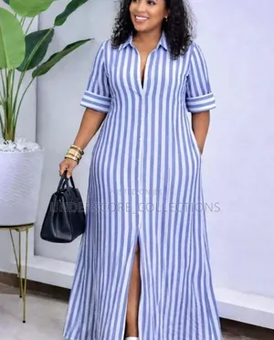 Ladies Stripped Maxi Dresses