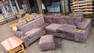6 Seater Chocolate L Shape+Free Footrest