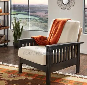 Wooden Chair: Luxury Teak Wood Cushioned Lounge Chair