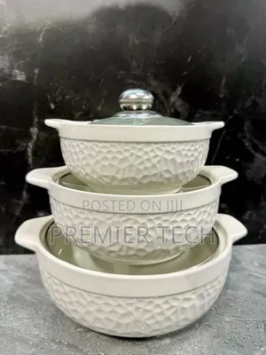 Stylish 3 Course Meal 3in1 Ceramic Serving Dish Casseroles