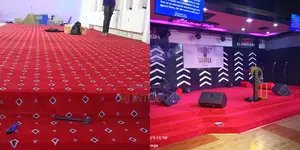 Quality Red Wall to Wall Carpet for Office Renovations