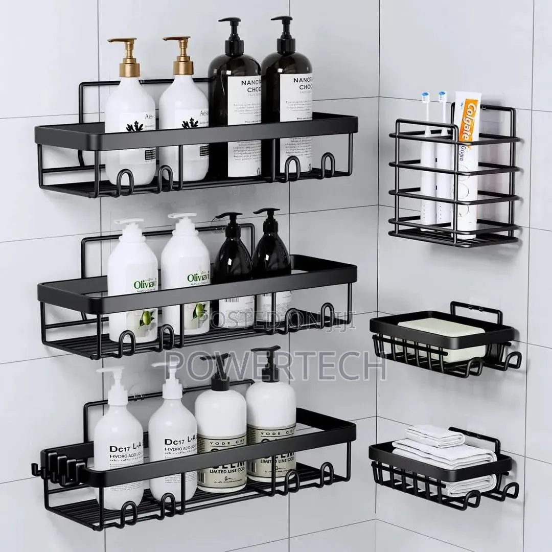 6-Pc Shower Caddy - Spacious Bathroom Shower Organizers