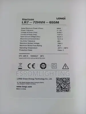 Longi 655w Mono Solar Panel | Hi-Mo 7 | Tüv Certified | 1500v System