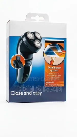 Rechargeable Triple Head Rotary Electric Shaver for Men.