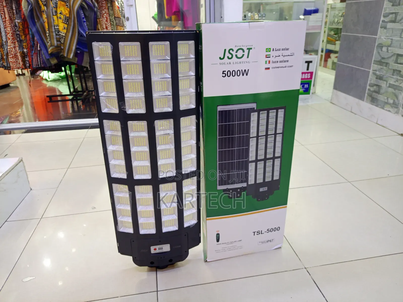 Jsot TSL-5000 Ultra Bright Led Solar Street Light With Solar Panel
