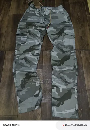Quality Casual Combat Unisex Side Pocket Camouflage Combat Trousers