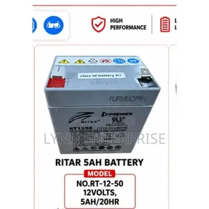 Ritah 5ah Battery Rt;12volts,5ah /20hr