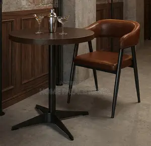 Hotel Chair: Vintage Style Leather Bar Chair With Metal Legs