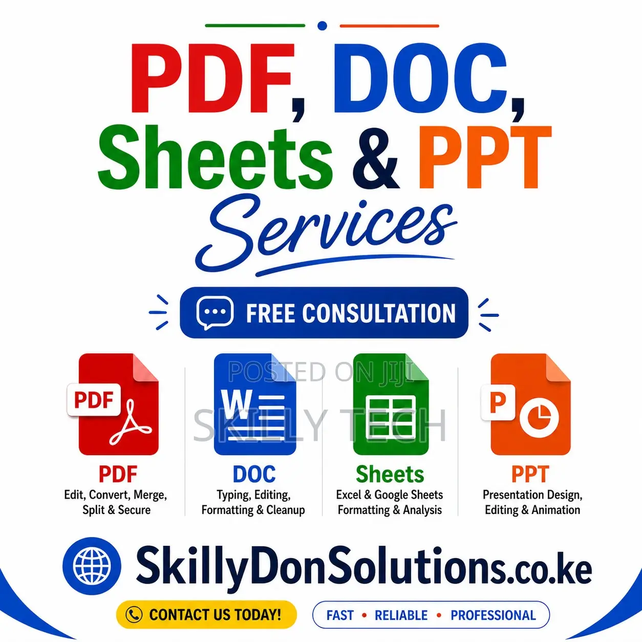 Pdf, Doc, Sheets PPT Expert Services