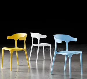 Plastic Chair: Lightweight Plastic Dining Chair With Backrest