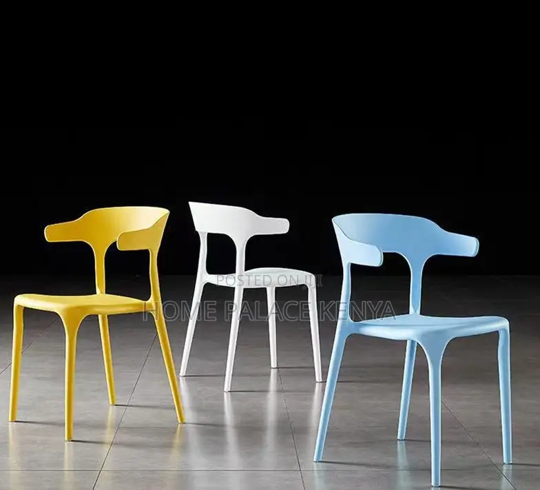 Plastic Chair: Lightweight Plastic Dining Chair With Backrest