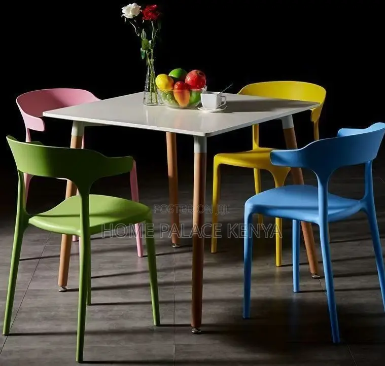 Plastic Chair: Lightweight Plastic Dining Chair With Backrest