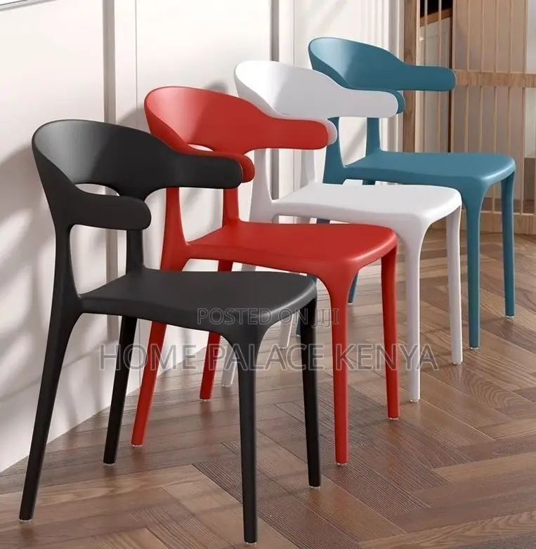 Plastic Chair: Lightweight Plastic Dining Chair With Backrest