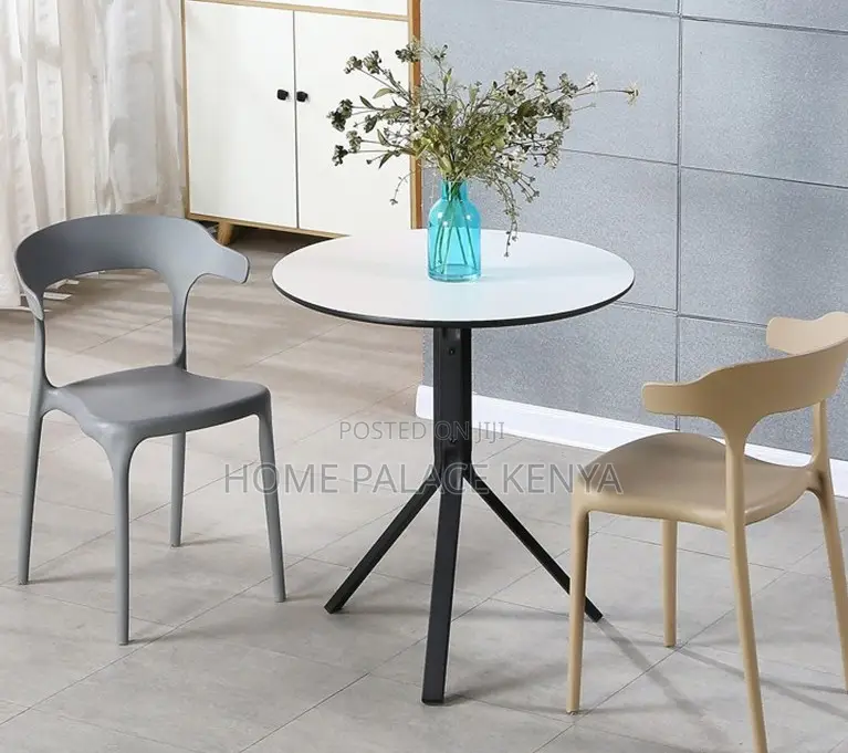 Plastic Chair: Lightweight Plastic Dining Chair With Backrest