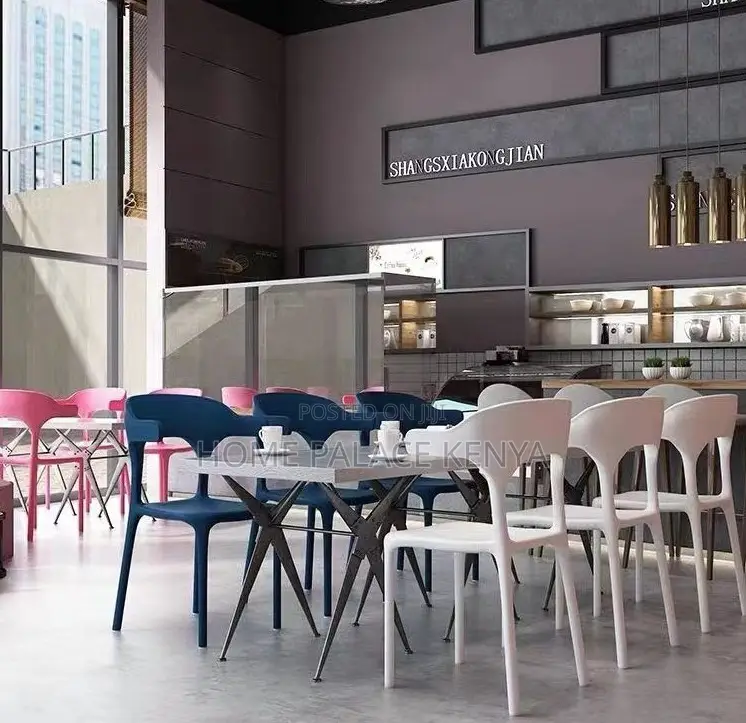 Plastic Chair: Lightweight Plastic Dining Chair With Backrest