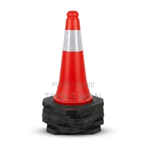 50cm Heavy-duty Reflective Traffic Cone – Stable High-visibility Base
