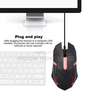 Usb Wired Mouse Computer Laptop Gaming Office Luminous Mouse