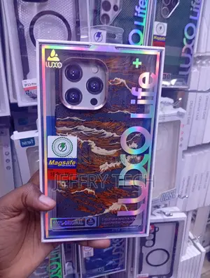 iPhone 16 Pro Max Blue and Gold "Wave" Design Cover