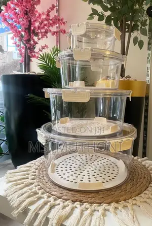 4 PCS Circular Food Grade Eco-Friendly Food Storage Containers